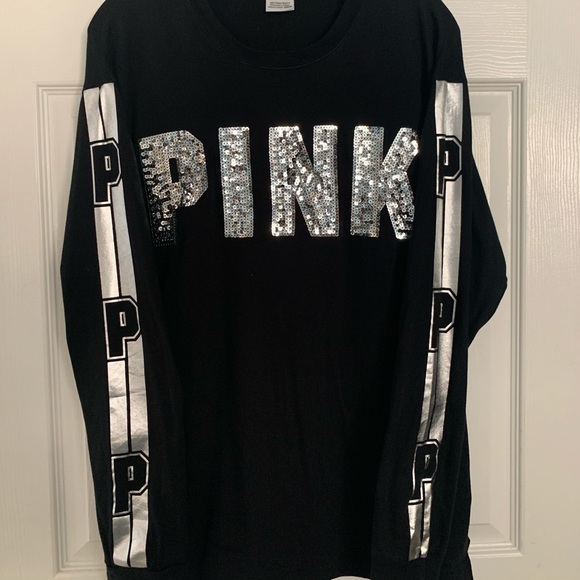PINK Victoria's Secret Tops - Excellent condition PINK bling 💎 LS tee